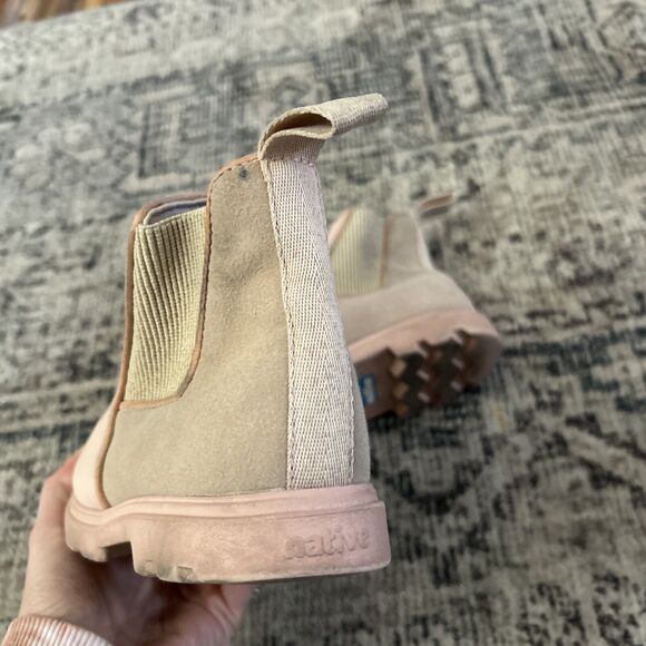 Native Kids Sneakers in Cream and Tan - Picture 4 of 5
